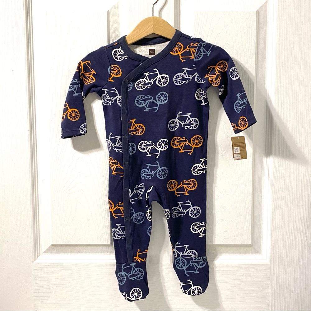 Tea Collection Newborn Bicycle Romper / One Piece / NWT
